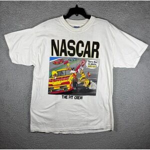 Vintage Nascar Looney Tunes Team Acme Taz Shirt Size XL 1995 90s